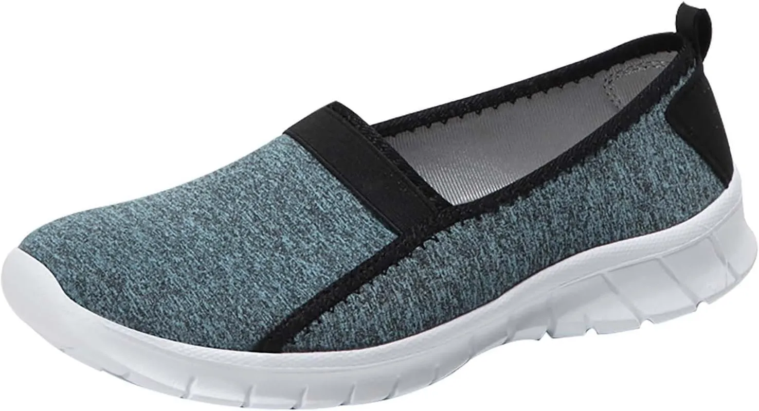 Women's Soft Orthopedic Shoes Breathable Woven Go Walking Slip On Foam Shoes Arch Support Mens Comfortable Slip on Shoes