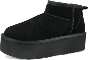Women's Ultra Mini Platform Fashion Boot Classic Short Ankle Boot Cloud Warm Fur Lined Snow Boots Anti-Slip Winter Boots for Outdoor,Size: 5.5-11 US