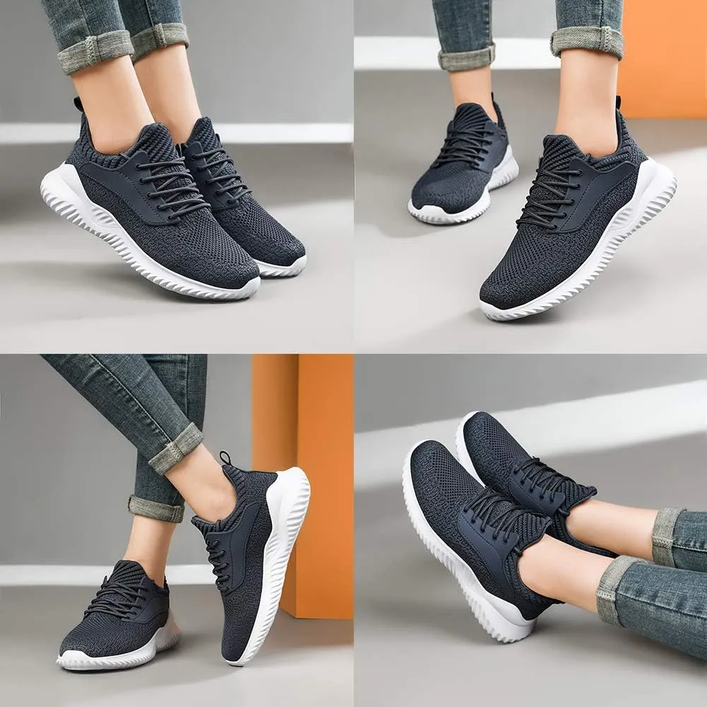 Womens Walking Shoes - Slip On Tennis Running Shoes Memory Foam Lightweight Work Sneakers for Indoor Outdoor Gym