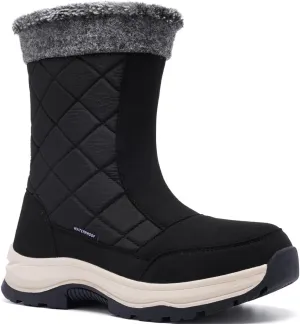 Women's Waterproof Winter Snow Boots Warm Comfortable with Side Zipper - 2025 Fashion Lightweight Hiking boots for Cold Weather Insulated Mid Calf Military Booties