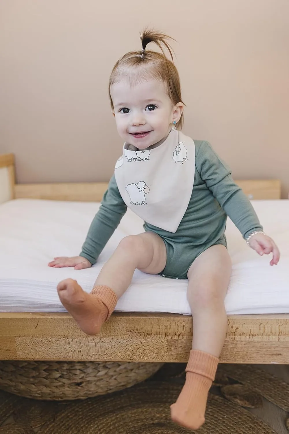 Woolino Wool Baby Socks, Washable Merino Wool Infant Toddler Kids Socks, Newborn to 8 Years (Pack of 3)