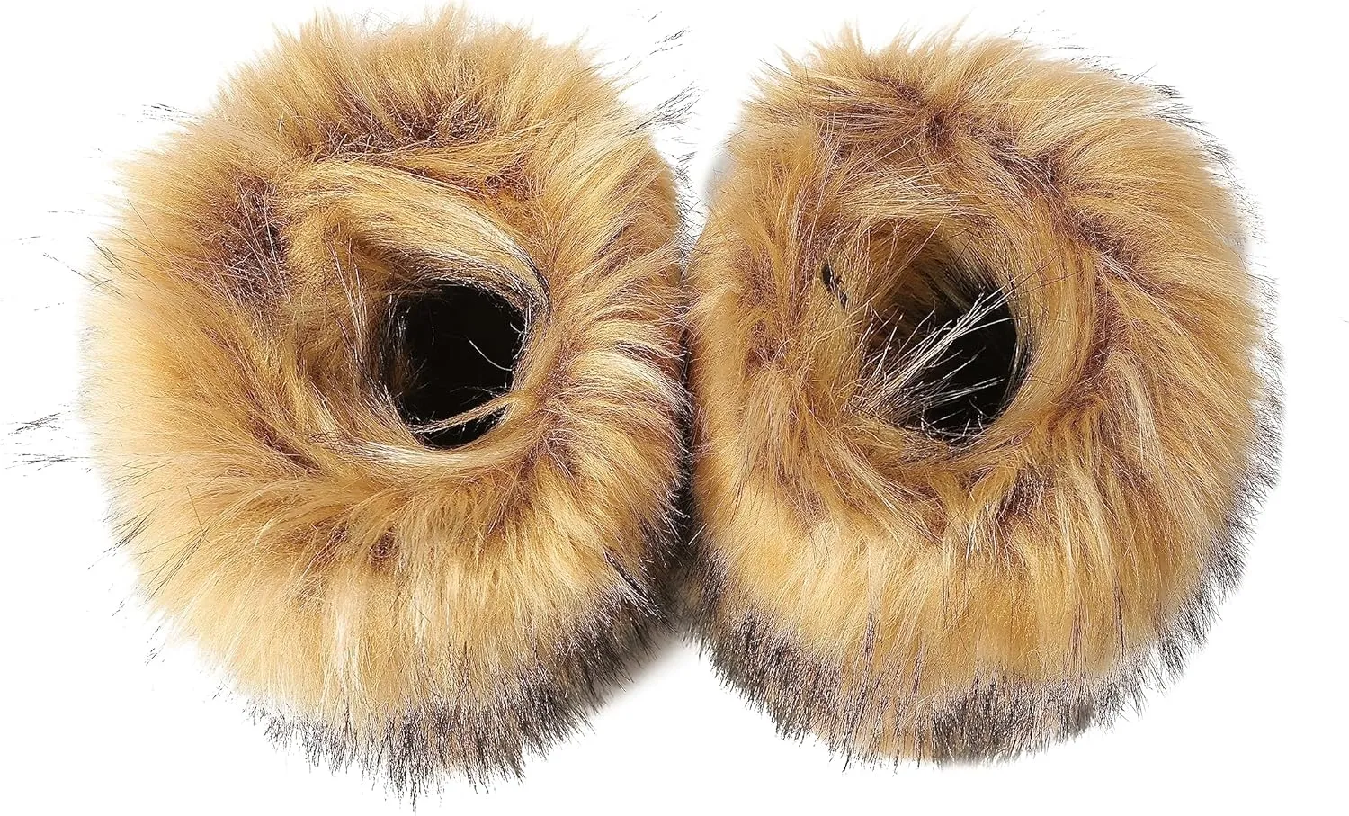yamerbo Faux Fur Boots for Women, Fuzzy Flurry Furry Leg Warm Boots, Winter Mid-Calf Snow Shoes, Round Toe Suede Winter Warm Flat Short Boots for Outdoors