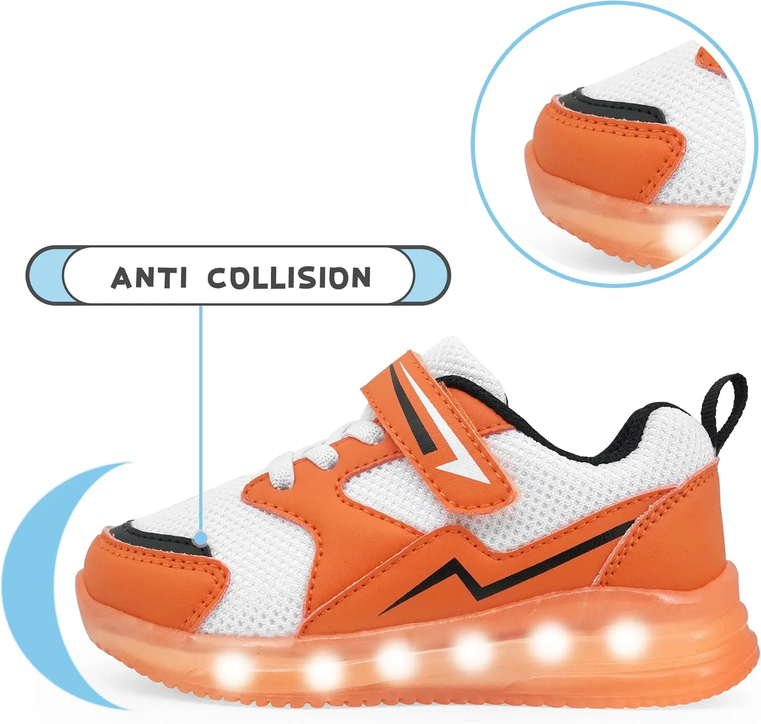 YESKIS Toddler Boys Girls Light Up Shoes LED Flashing Lightweight Mesh Breathable Adorable Running Sneakers for Toddler and Little Kid