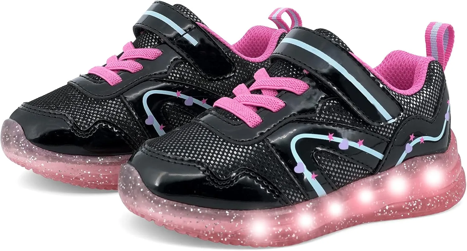 YESKIS Toddler Boys Girls Light Up Shoes LED Flashing Lightweight Mesh Breathable Adorable Running Sneakers for Toddler and Little Kid