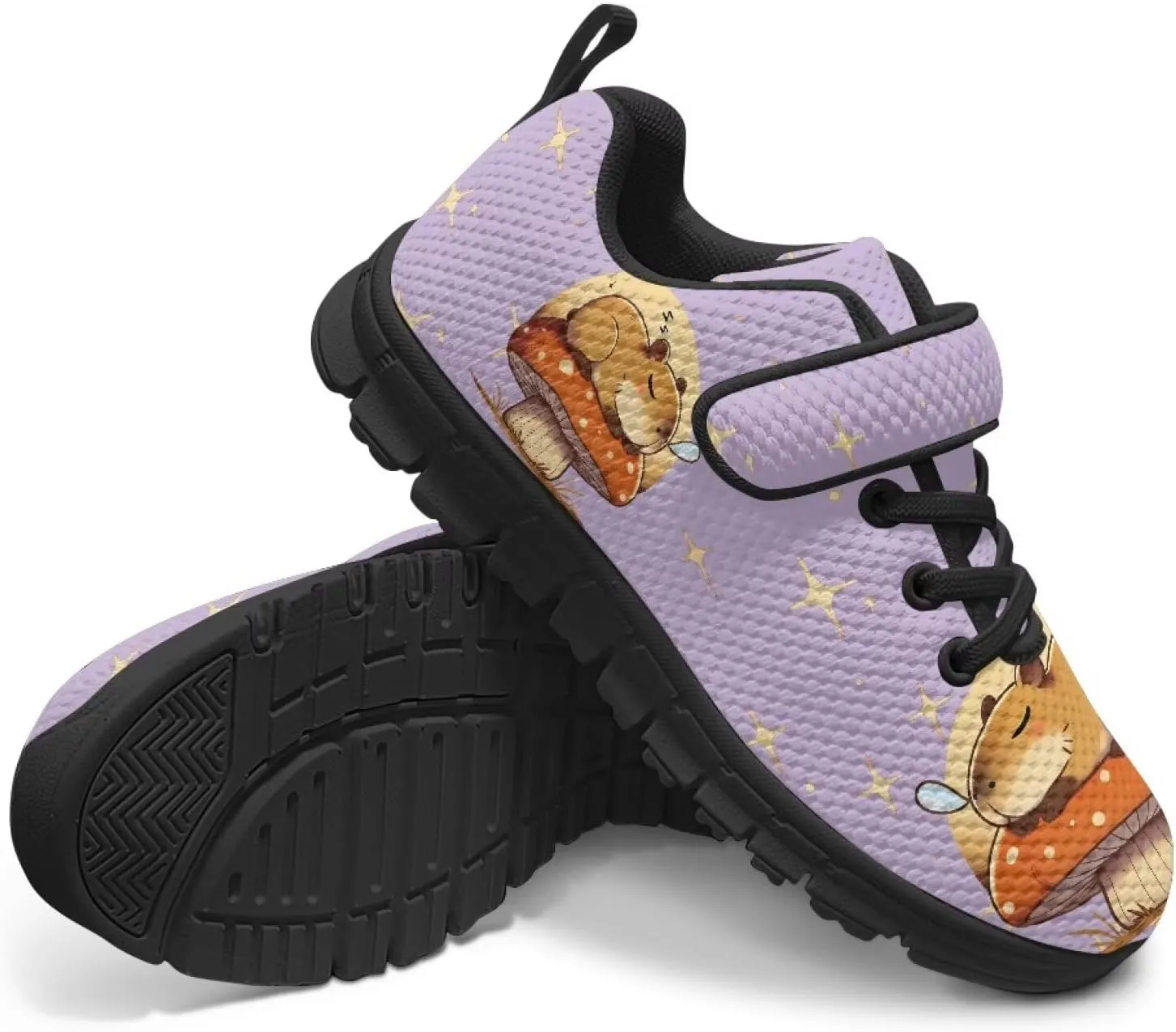 YEXIATODO Boys Girls Sneakers Kids No Tie Shoelaces Shoes Comfort Anti-Slip Walking Shoes for Indoor Outdoor Size 1-13