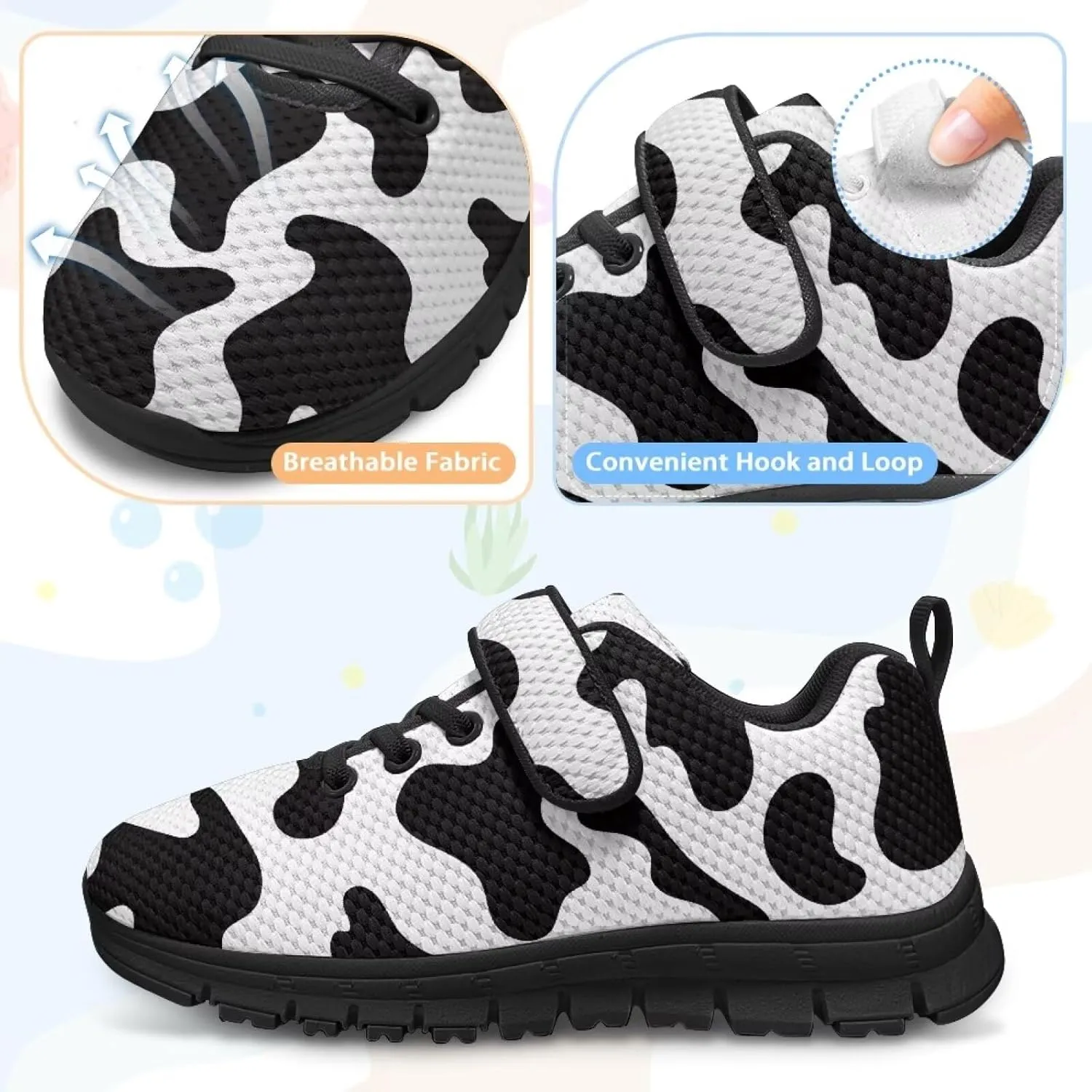 YEXIATODO Boy's Girl's Toddlers Sneakers Slip-On Lightweight Kids Casual Skin-Friendly Walking Running Shoes Size 1-13