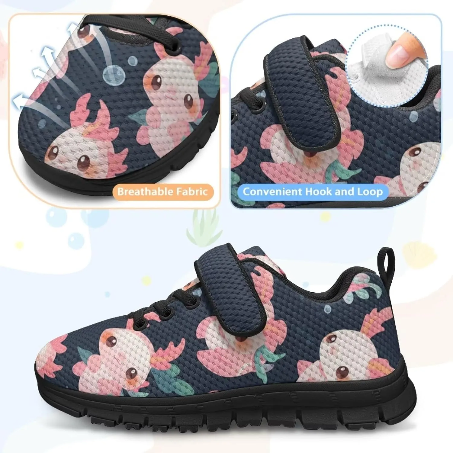 YEXIATODO Boy's Girl's Toddlers Sneakers Slip-On Lightweight Kids Casual Skin-Friendly Walking Running Shoes Size 1-13