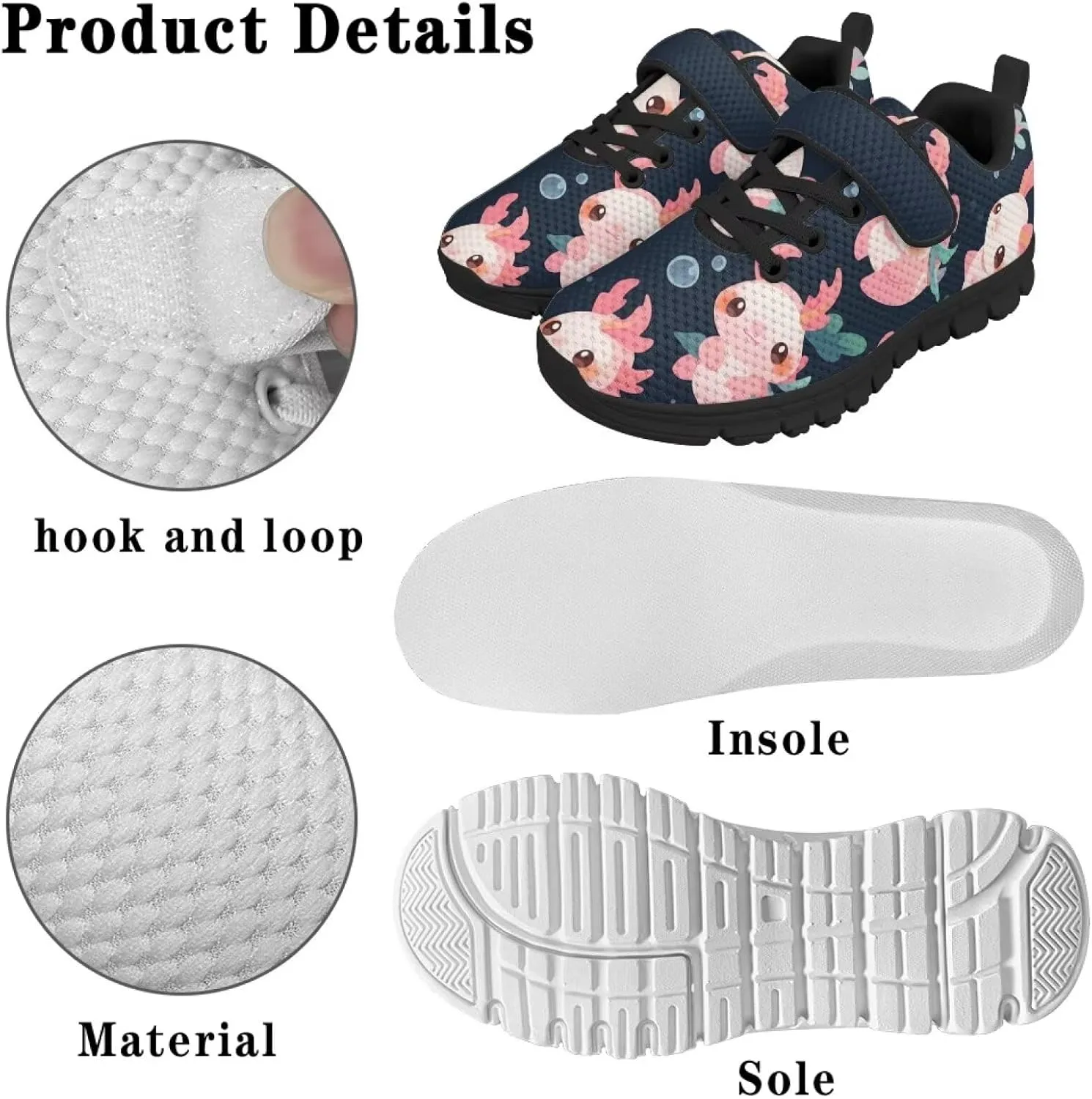 YEXIATODO Boy's Girl's Toddlers Sneakers Slip-On Lightweight Kids Casual Skin-Friendly Walking Running Shoes Size 1-13