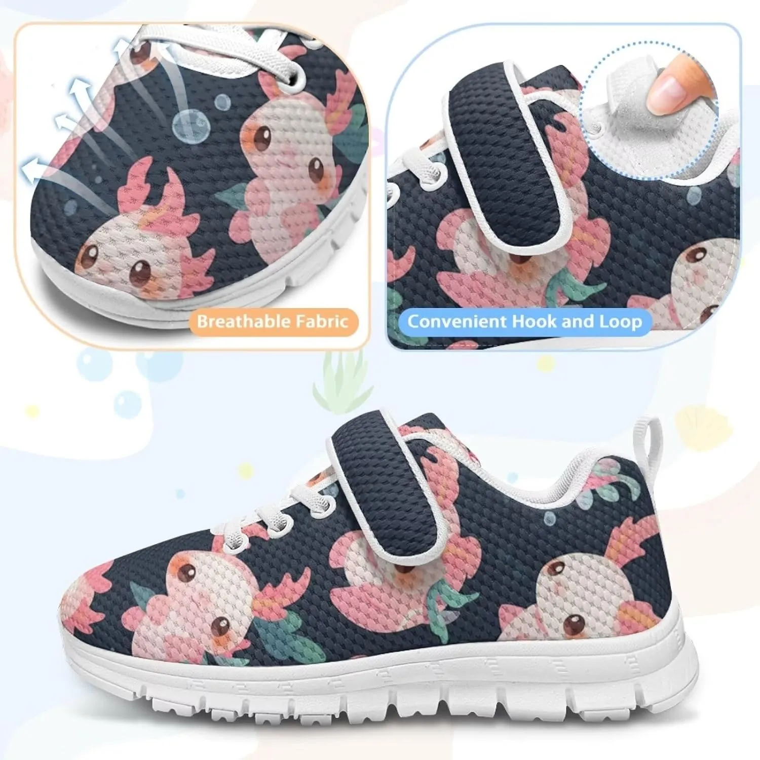 YEXIATODO Boy's Girl's Toddlers Sneakers Slip-On Lightweight Kids Casual Skin-Friendly Walking Running Shoes US Size 1-13