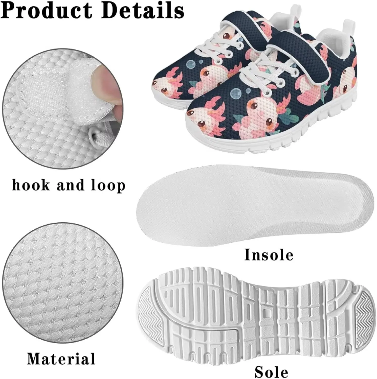 YEXIATODO Boy's Girl's Toddlers Sneakers Slip-On Lightweight Kids Casual Skin-Friendly Walking Running Shoes US Size 1-13
