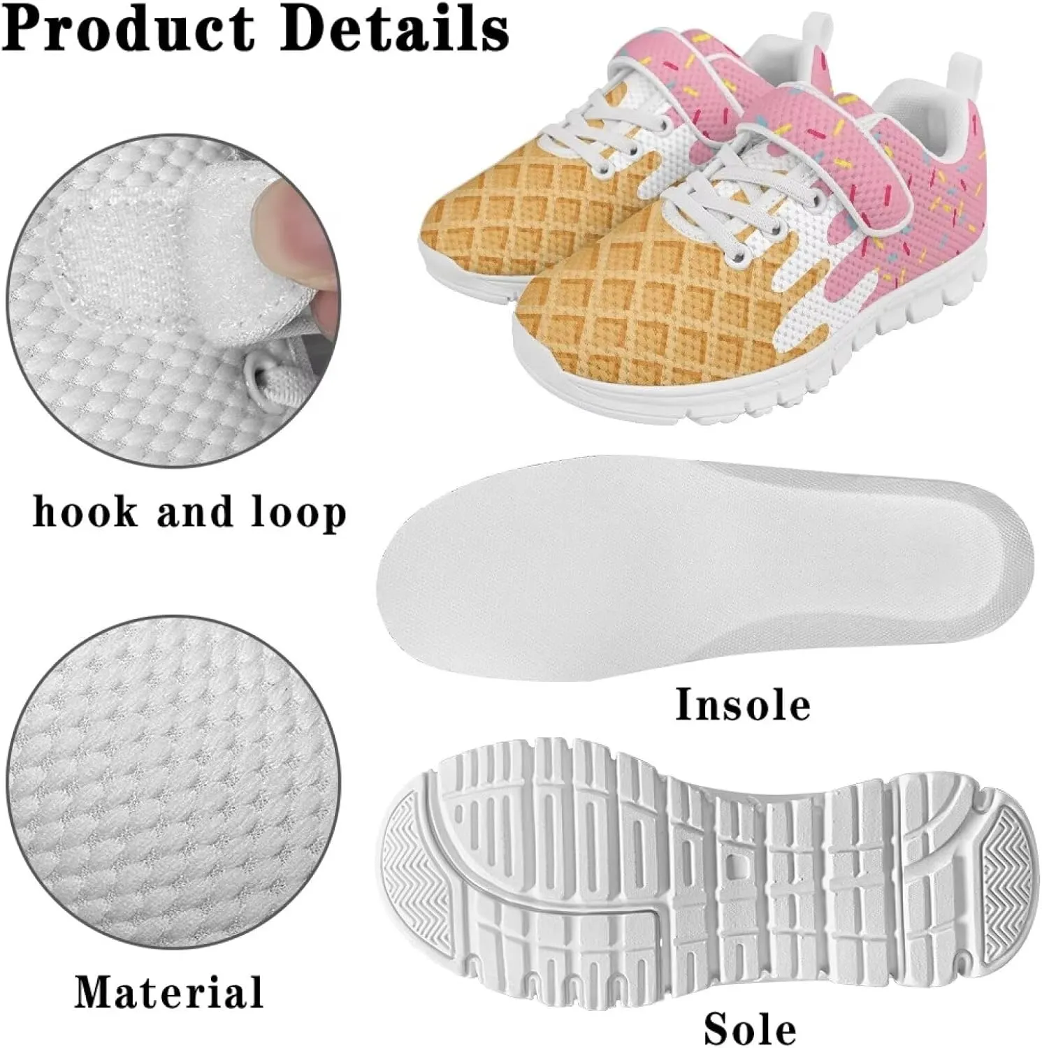 YEXIATODO Boy's Girl's Toddlers Sneakers Slip-On Lightweight Kids Casual Skin-Friendly Walking Running Shoes US Size 1-13