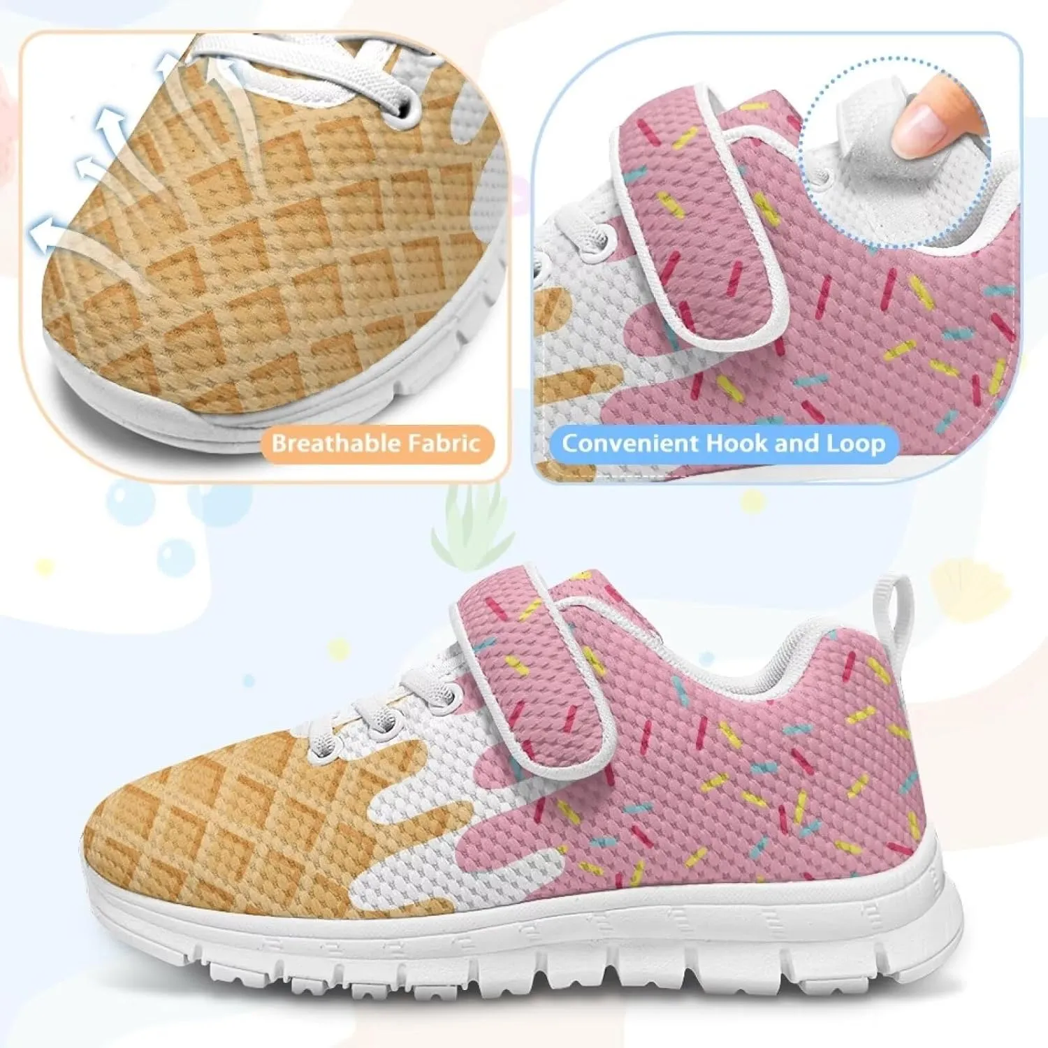 YEXIATODO Boy's Girl's Toddlers Sneakers Slip-On Lightweight Kids Casual Skin-Friendly Walking Running Shoes US Size 1-13
