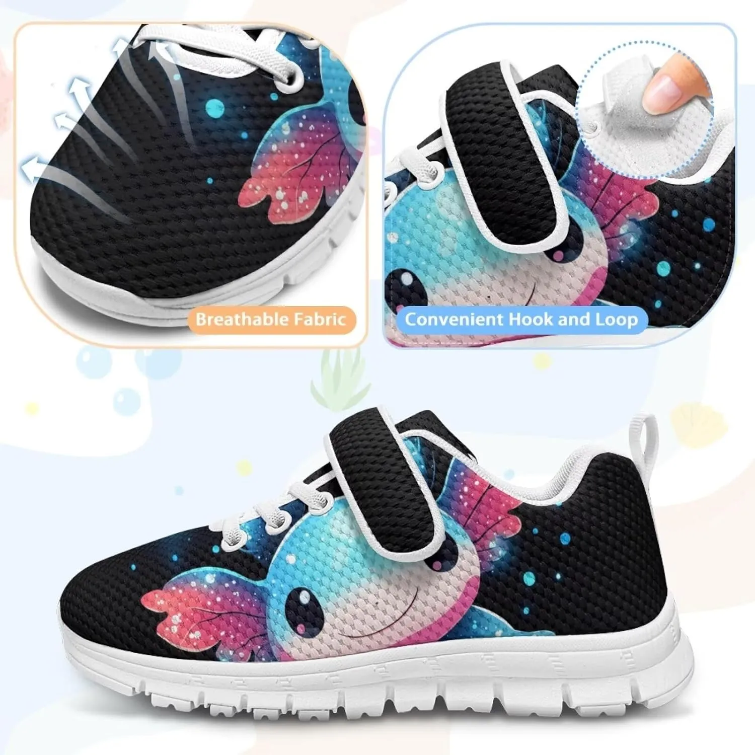 YEXIATODO Kids Slip On Sneakers Cool Print Youth Boys Girls Tennis Shoes Toddler Walking Shoes US Size 1-13