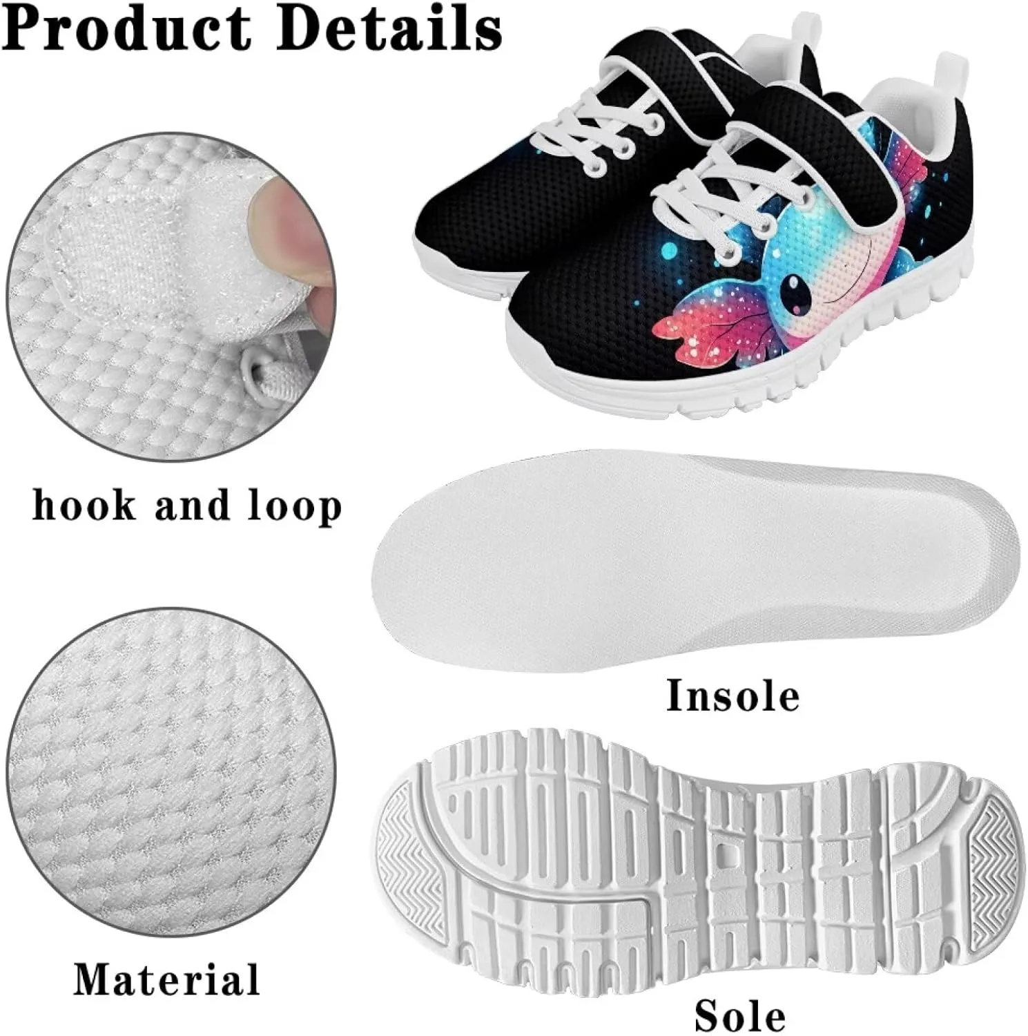 YEXIATODO Kids Slip On Sneakers Cool Print Youth Boys Girls Tennis Shoes Toddler Walking Shoes US Size 1-13