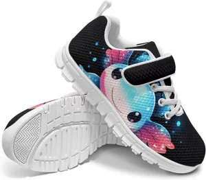 YEXIATODO Kids Slip On Sneakers Cool Print Youth Boys Girls Tennis Shoes Toddler Walking Shoes US Size 1-13