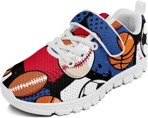 YEXIATODO Kids Tennis Athletic Running Walking Lightweight Slip on Sneakers Boys Girls Shoes for Little/Big Kid US 11-2.5