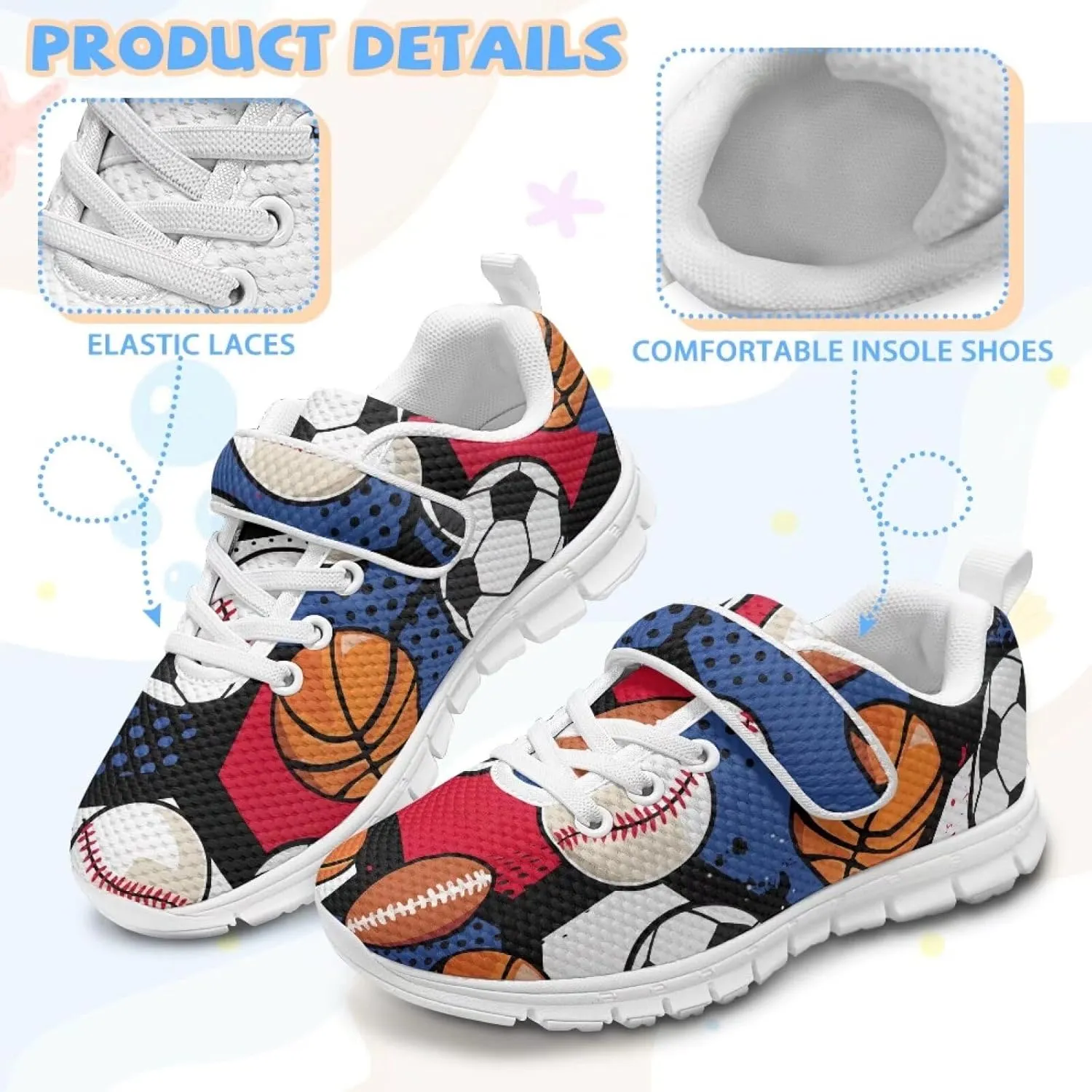 YEXIATODO Kids Tennis Athletic Running Walking Lightweight Slip on Sneakers Boys Girls Shoes for Little/Big Kid US 11-2.5