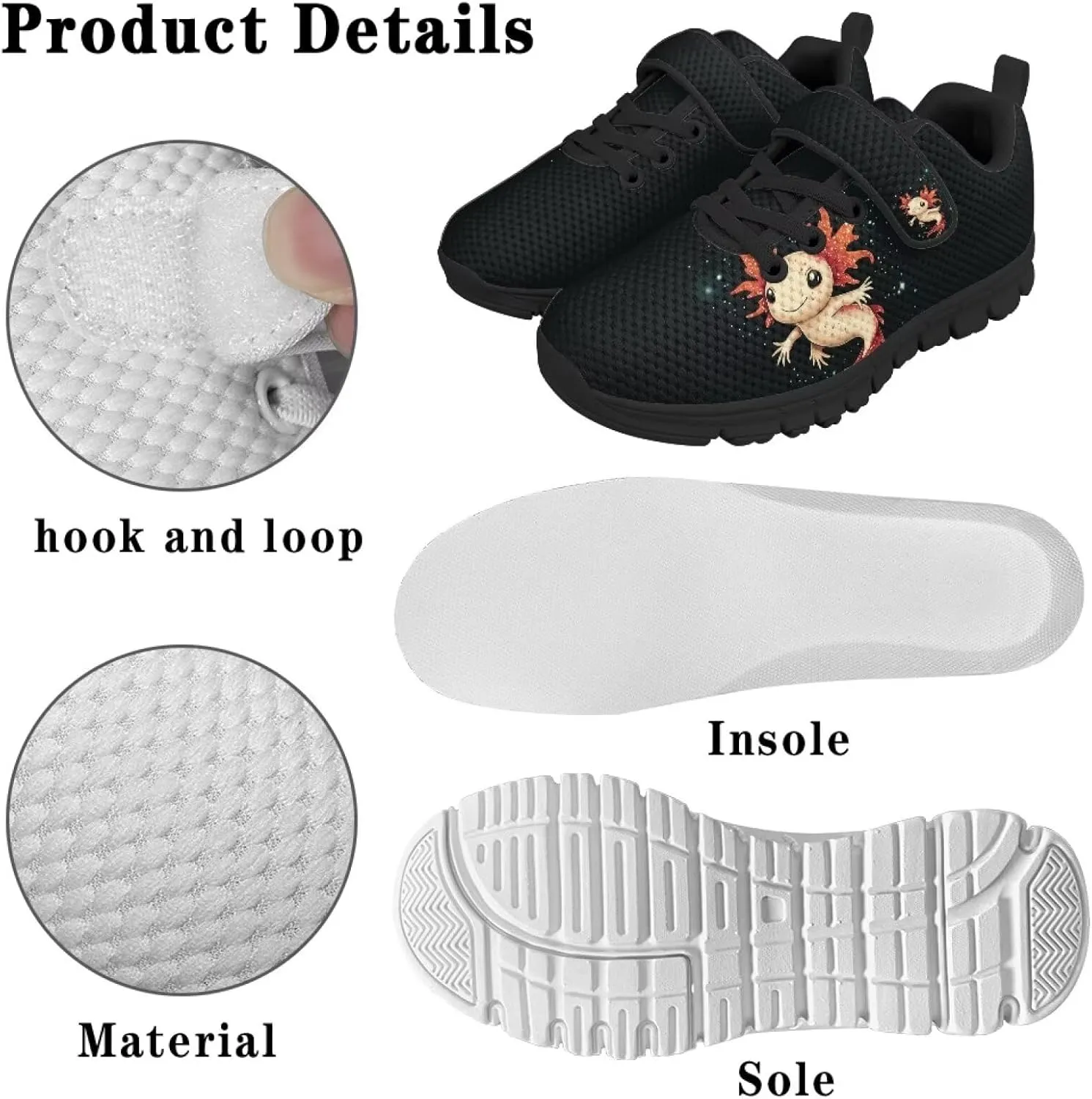 YEXIATODO Slip On Shoes Girls Boys Wide Shoes Kids Shoes No Tie Shoelaces Running Sneakers Tennis Shoes 11-2.5