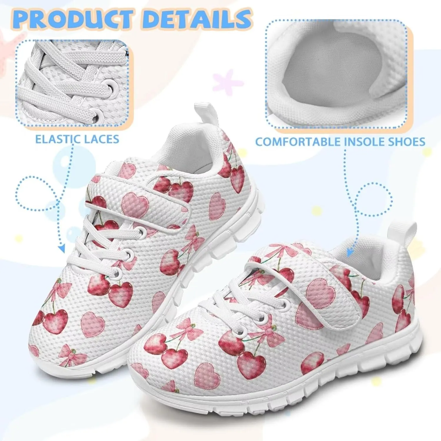 YEXIATODO Sneakers for Girls Boys Toddlers Slip on Shoes Hands Free Shook and Loop chool Shoes Athletic Shoes US 1-13