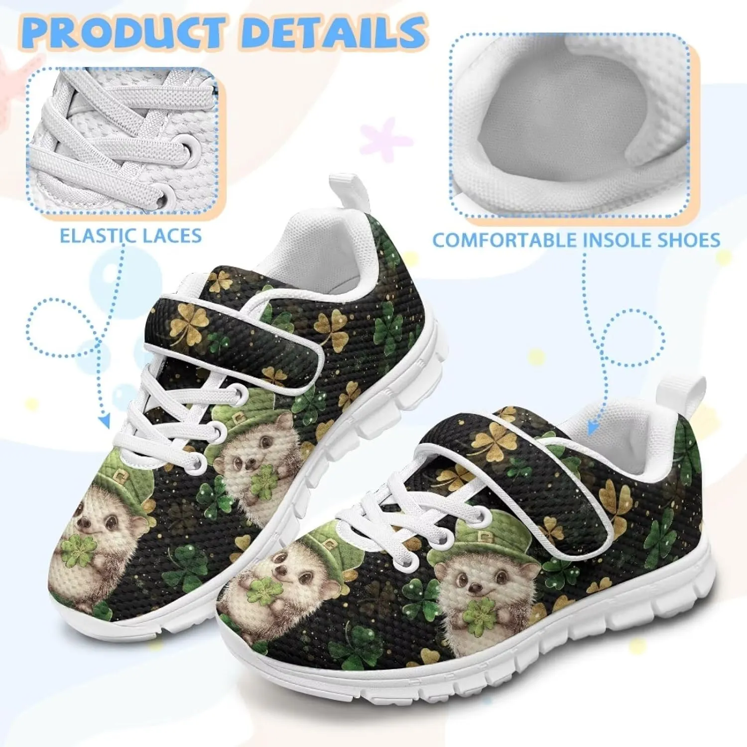 YEXIATODO Sneakers for Girls Boys Toddlers Slip on Shoes Hands Free Shook and Loop chool Shoes Athletic Shoes US 1-13