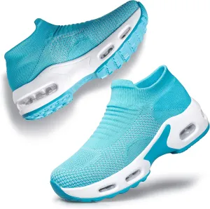 YHOON Women's Walking Shoes Slip-on - Sock Sneakers Ladies Nursing Work Air Cushion Mesh Casual Running Jogging Shoes
