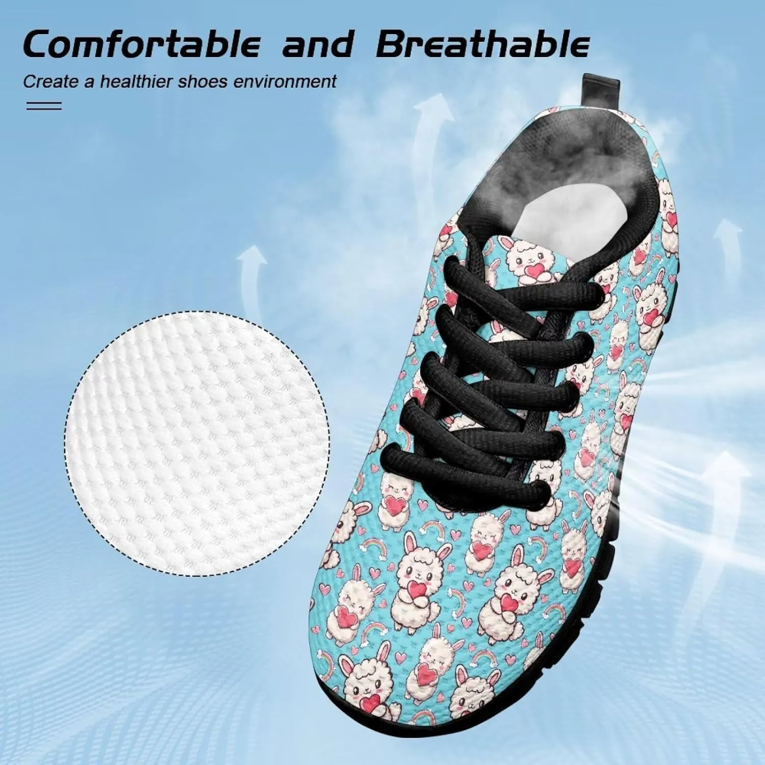 Yzaoxia Kids Running Shoes for Girls Walking Sneakers Mesh Tennis Footwear Lace Up Sneakers for School Gym Outdoor Size 11-Size 5