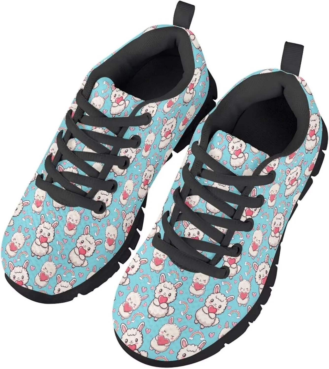Yzaoxia Kids Running Shoes for Girls Walking Sneakers Mesh Tennis Footwear Lace Up Sneakers for School Gym Outdoor Size 11-Size 5