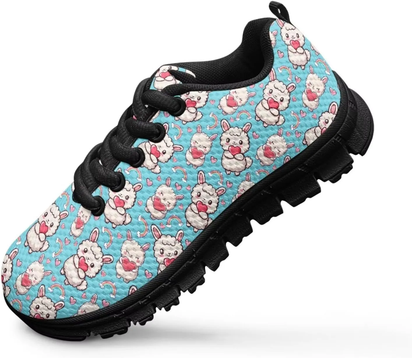 Yzaoxia Kids Running Shoes for Girls Walking Sneakers Mesh Tennis Footwear Lace Up Sneakers for School Gym Outdoor Size 11-Size 5