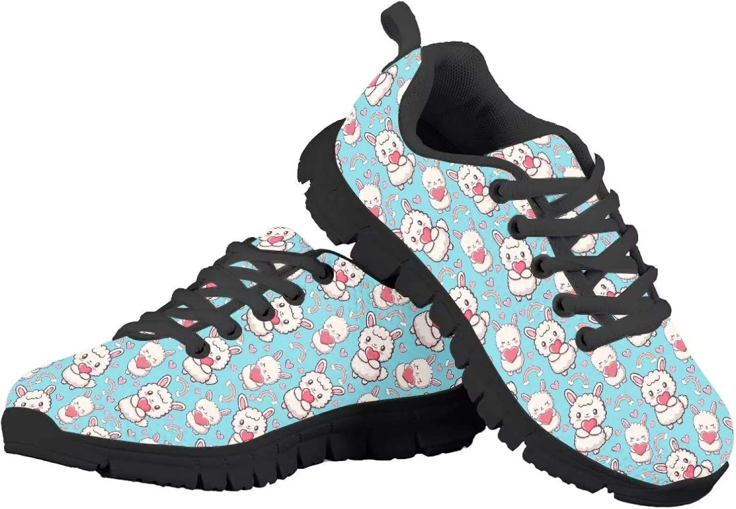 Yzaoxia Kids Running Shoes for Girls Walking Sneakers Mesh Tennis Footwear Lace Up Sneakers for School Gym Outdoor Size 11-Size 5