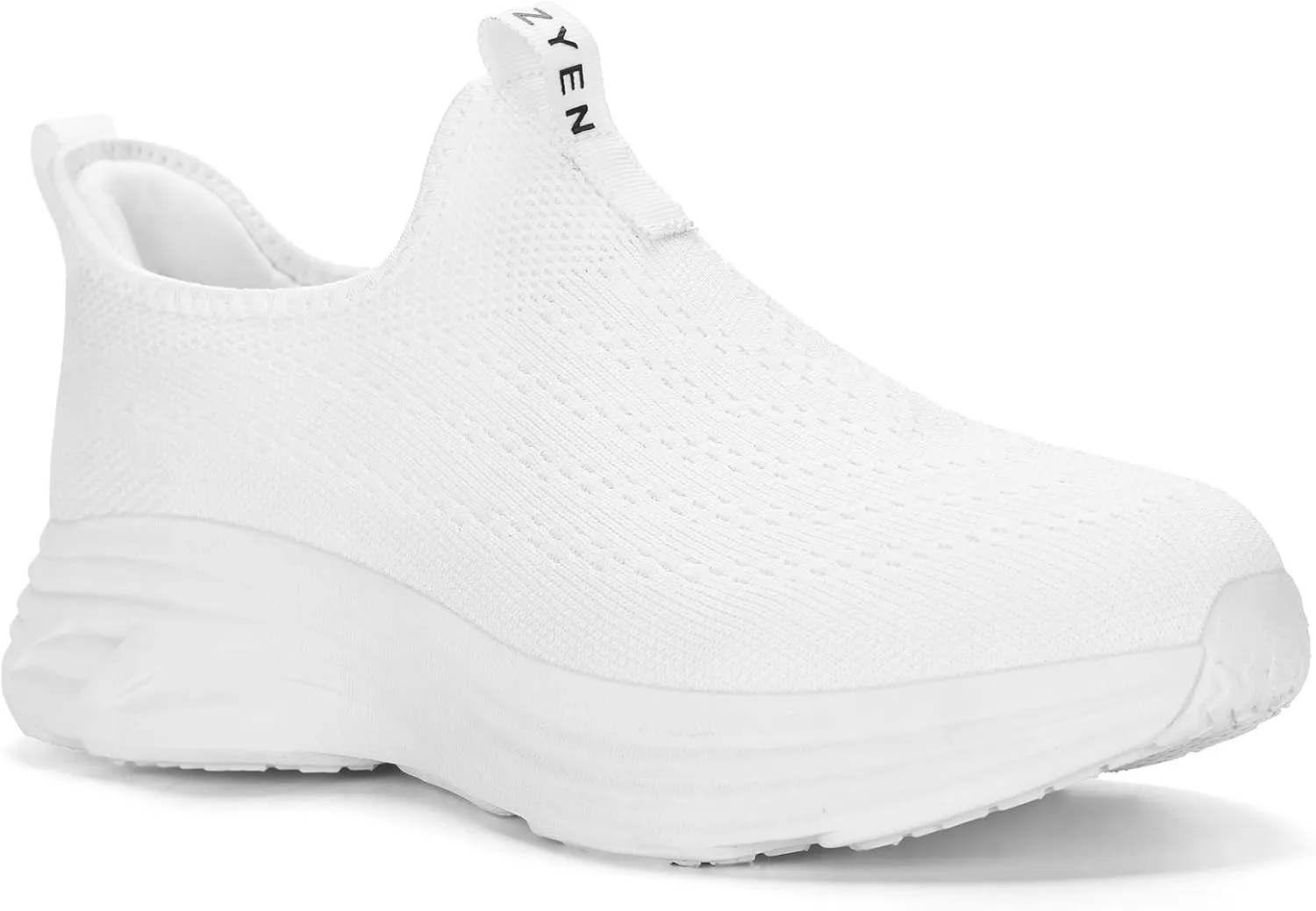 ZYEN Mens Walking Shoes Hands Free Non Slip Athletic Sneakers Lightweight Breathable Laceless Comfortable Tennis Sneakers Casual Travel Gym Work Shoe